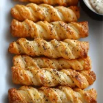 Puff Pastry Cheese Straws with White Cheddar & Black Pepper First Image First Image