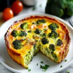 Irresistible Crustless Broccoli and Cheddar Quiche Recipe First Image First Image
