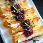 Cranberry and Brie Filo Crackers First Image First Image