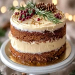Moist Christmas Spice Cake with Eggnog Buttercream First Image First Image