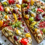 Heart-Shaped Fathead Pizza with Fresh Toppings First Image First Image