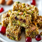 Nutritious Keto Pistachio Cranberry Energy Bars First Image First Image
