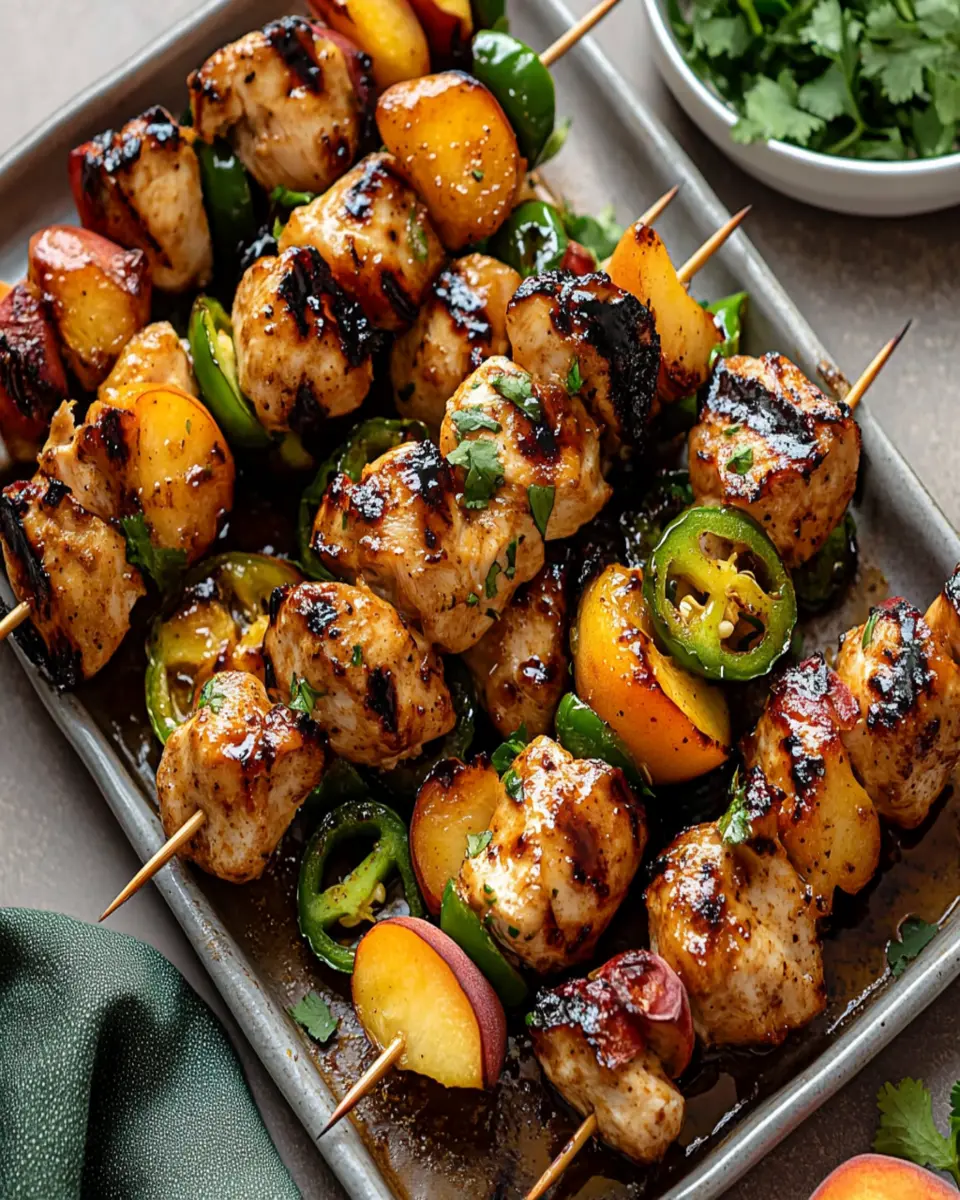 Jalapeno Peach Chicken Skewers First Image First Image