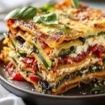 Layered Mediterranean Veggie Lasagna with Creamy Ricotta  First Image First Image
