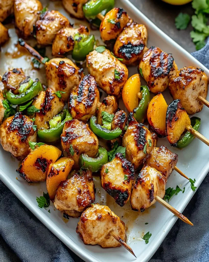 Jalapeno Peach Chicken Skewers First Image First Image