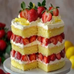 Strawberry Lemon Layer Cake: A Delightful Recipe! First Image First Image