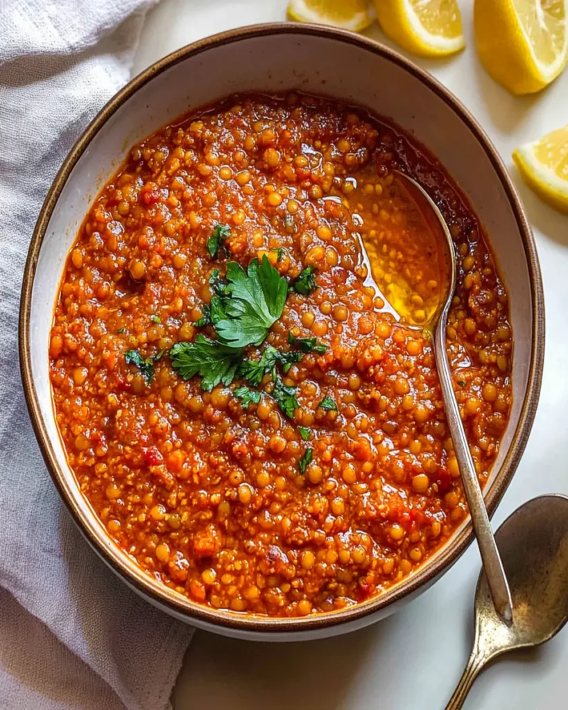 Spicy Turkish Bulgur Red Lentil Stew (Ezo Gelin Çorbası) First Image First Image