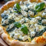 Greek Roasted Garlic Spinach White Pizza First Image First Image