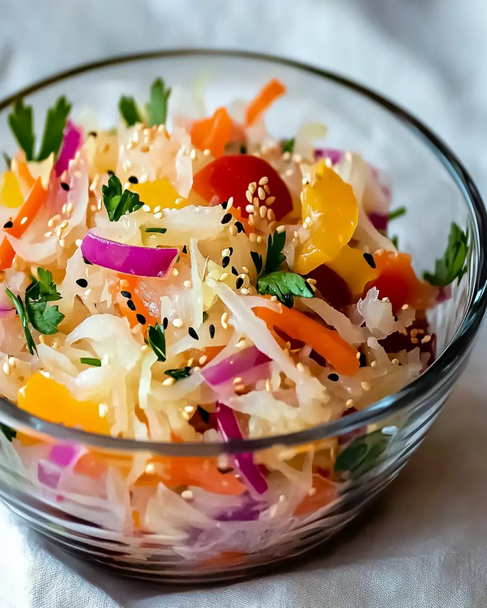Old Fashioned Sauerkraut Salad for Crunchy Flavor Bliss First Image First Image