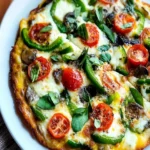 Egg-Crust Vegetarian Breakfast Pizza First Image First Image
