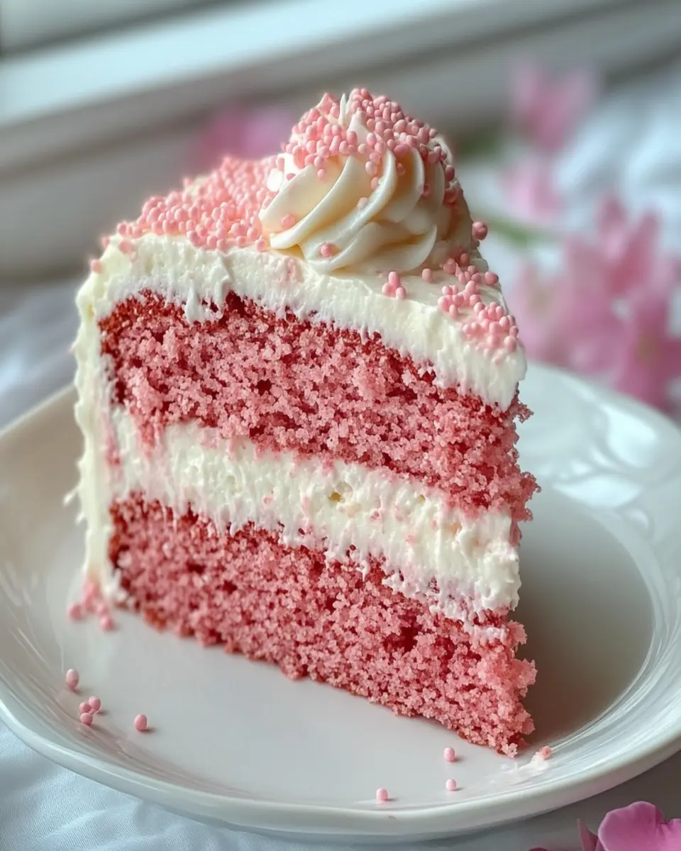 Indulge in Irresistible Pink Velvet Cake Delight First Image First Image
