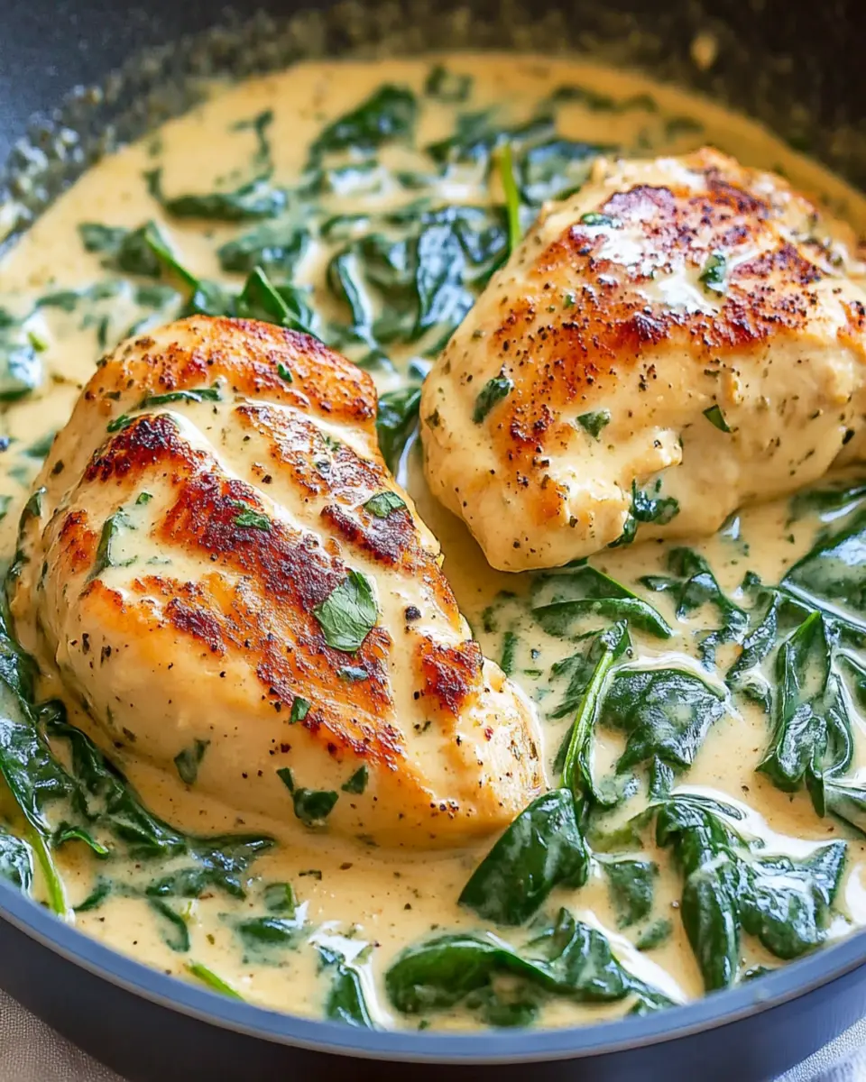 Irresistible Creamy Spinach Chicken Skillet Recipe First Image First Image