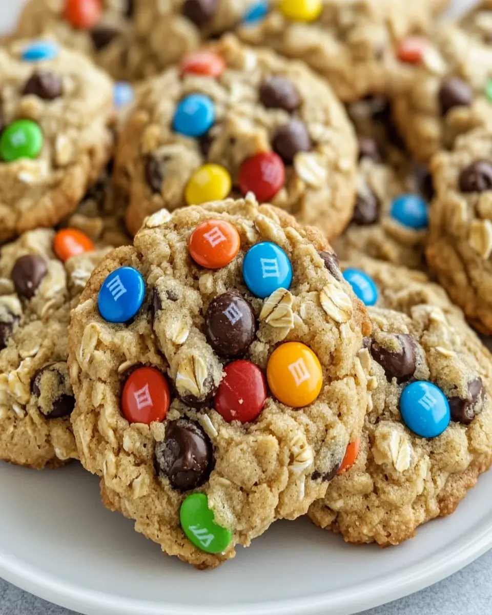 No Flour Monster Cookies First Image First Image