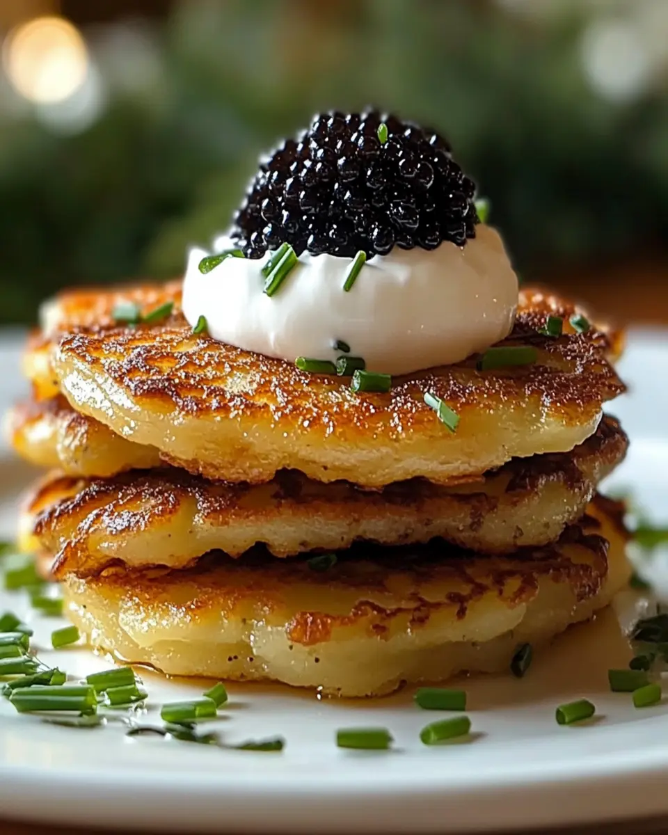 Indulge in Caviar Potato Pancakes – A Luxurious Brunch Treat First Image First Image