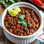 Slow Cooker Beef Chili (with Refried Beans) First Image First Image