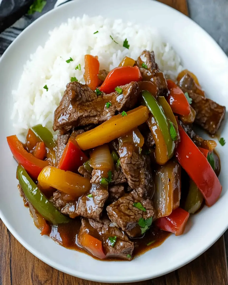 Slow Cooker Pepper Steak First Image First Image