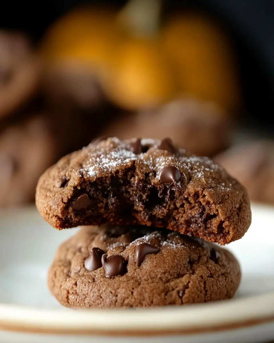 Double Chocolate Pumpkin Cookies First Image First Image