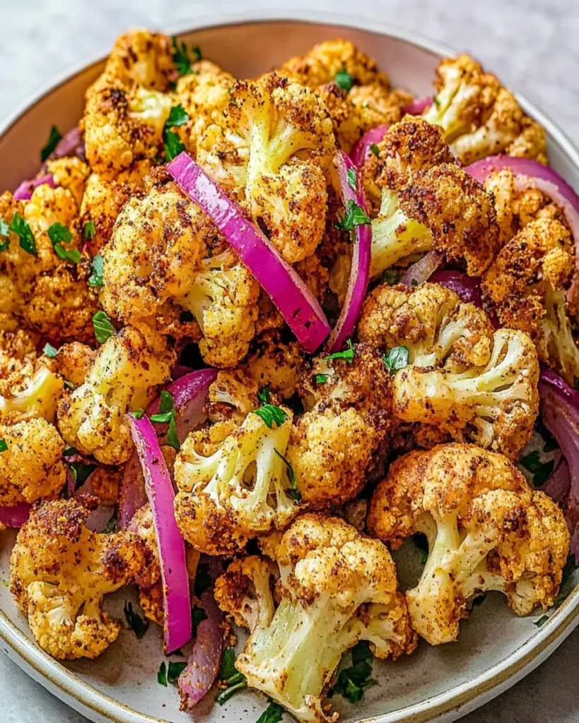 Air-Fryer Cauliflower with Red Onion and Ras al Hanout First Image First Image