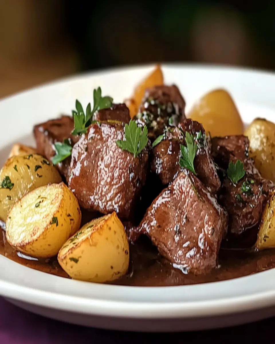 Garlic Butter Beef with Potatoes: Comfort in Every Bite First Image First Image