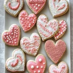 Buttercream Frosted Heart Shaped Cookies First Image First Image