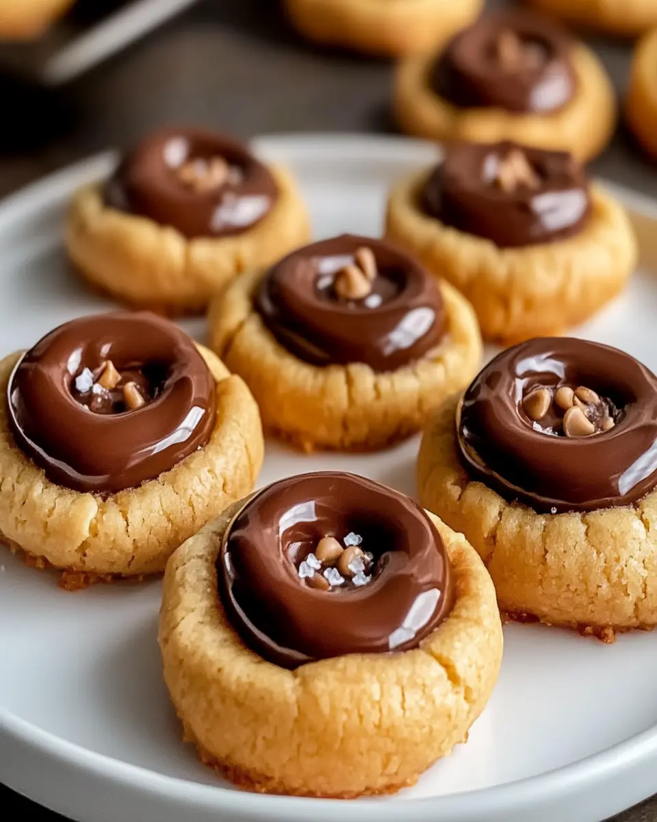 Twix Thumbprint Cookies: Easy Candy-Inspired Cookie Dessert First Image First Image