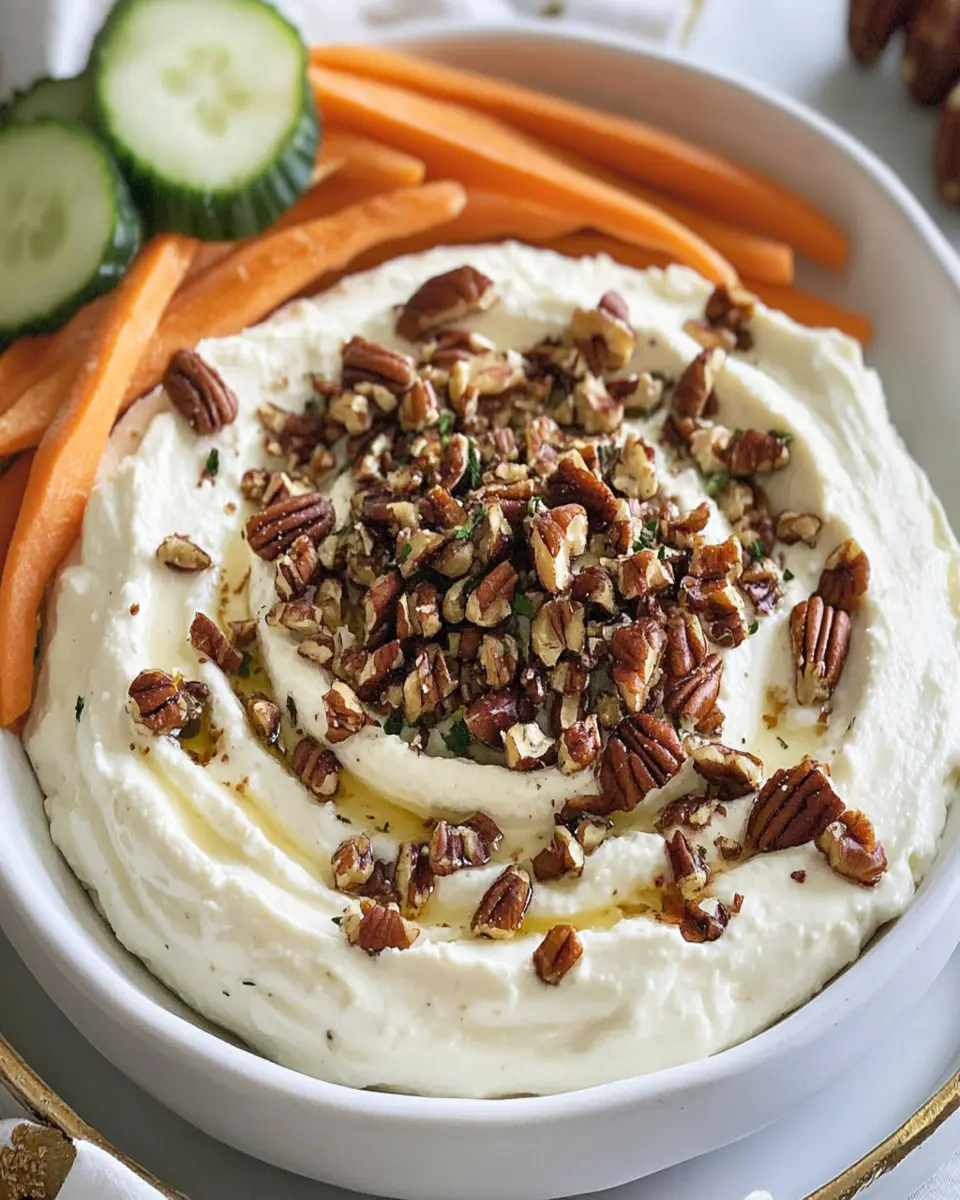 Whipped Goat Cheese Dip with Pecan Date Topping First Image First Image