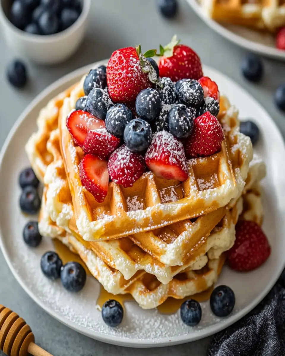 ​​​​​​​​​​​​Cottage Cheese Waffles Recipe for High Protein Breakfast First Image First Image
