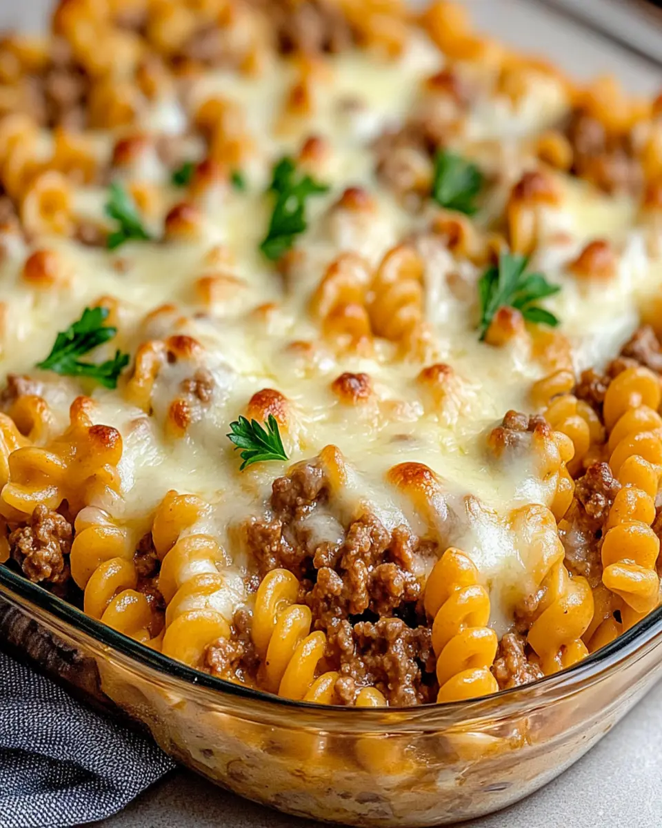 Irresistible Cheesy Rotini Beef Bake for Comfort Food Lovers First Image First Image
