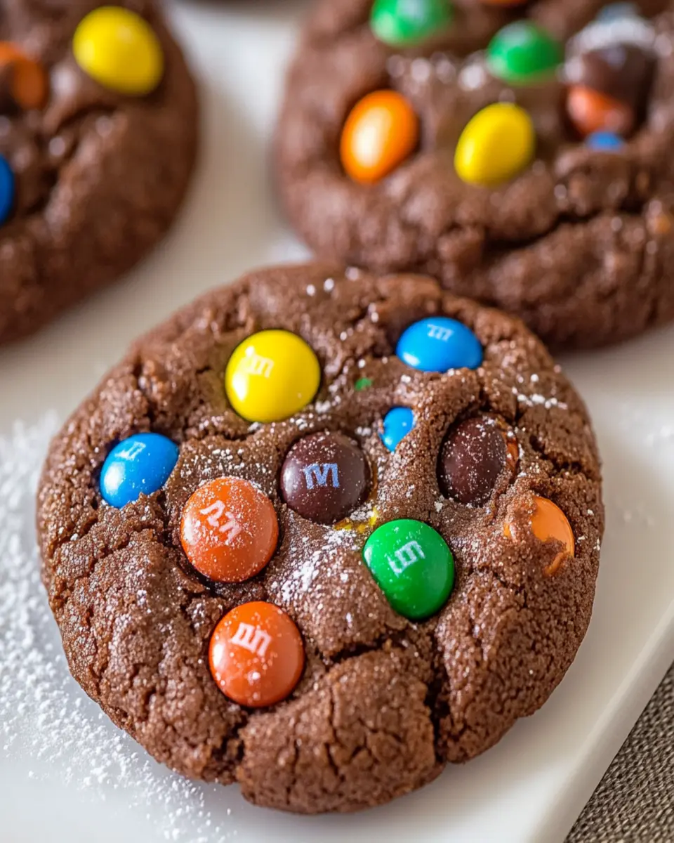 Chocolate M&M Cookies First Image First Image