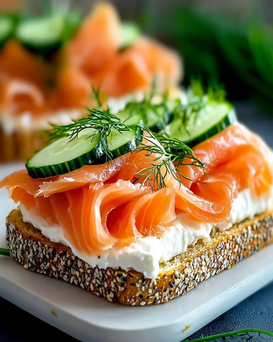 Irresistible Smoked Salmon Sandwich with Cream Cheese Recipe First Image First Image