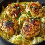 One-Pan Creamy Chicken and Cabbage Skillet First Image First Image
