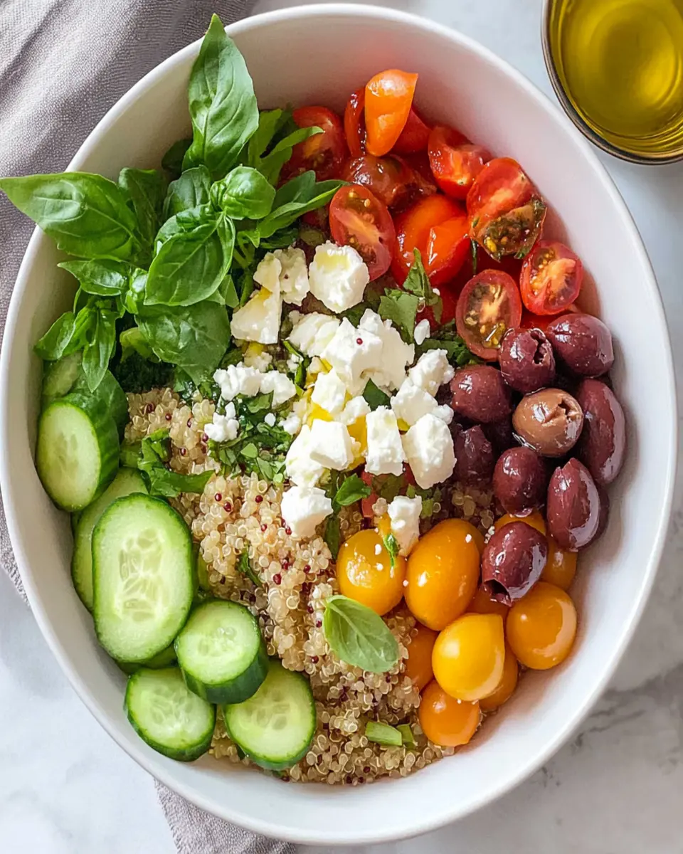 Mediterranean Bowl with Quinoa, Easy Meal Prep Recipe First Image First Image