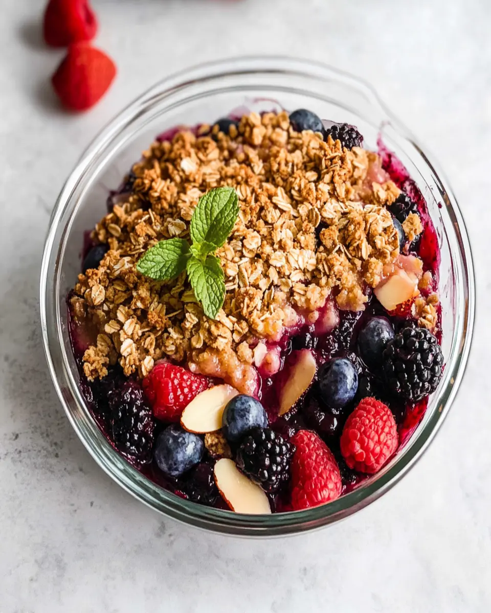 Healthy Mixed Berry Crisp (Easy, Naturally Sweetened) First Image First Image