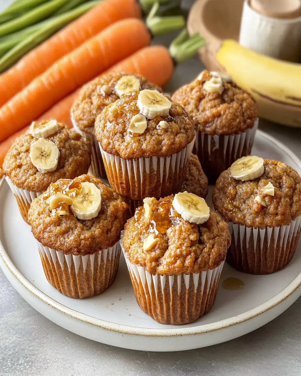 Healthy Carrot and Banana Muffins (Easy & Fluffy) First Image First Image