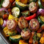 One-Pan Turkey Sausage and Vegetable Bake First Image First Image