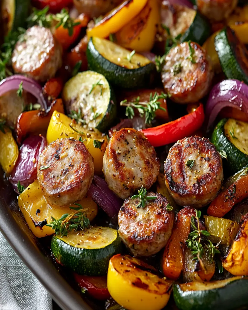 One-Pan Turkey Sausage and Vegetable Bake First Image First Image