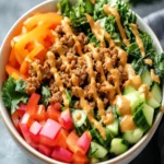 Ground Turkey Power Bowls With Peanut Sauce First Image First Image