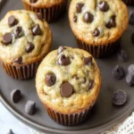 Perfect Banana Chocolate Chip Muffins (Fluffy, Moist & Easy) First Image First Image