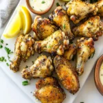 Crispy Baked Lemon Pepper Chicken Wings (Game day Favorite!) First Image First Image