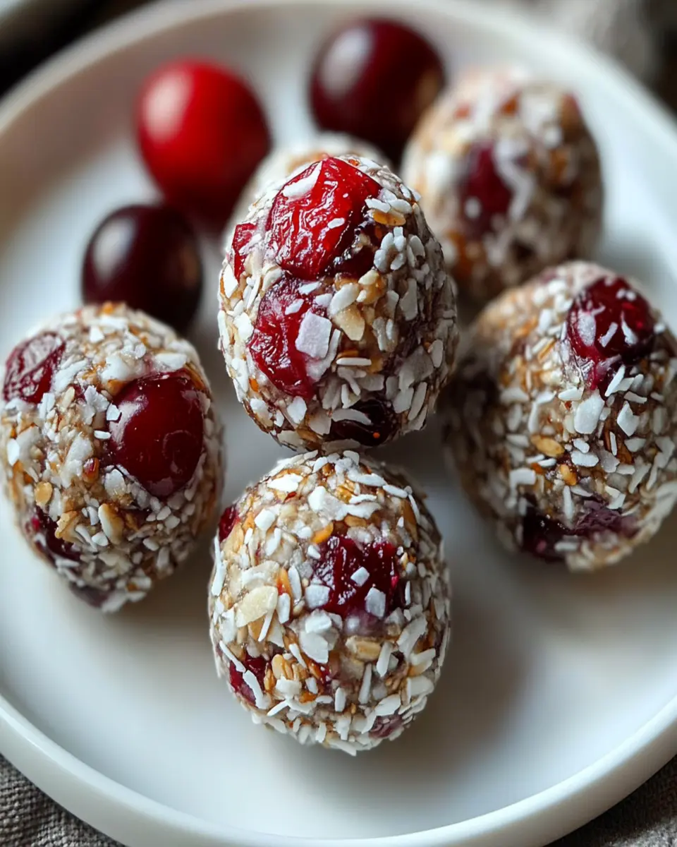 Irresistible Cherry Cranberry Energy Bites in Just 15 Minutes First Image First Image