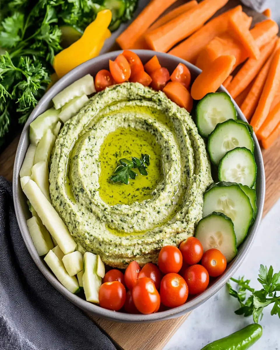 Easy Spinach Artichoke Hummus First Image First Image
