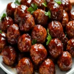 Easy Crockpot BBQ Meatballs – 3 Ingredients First Image First Image