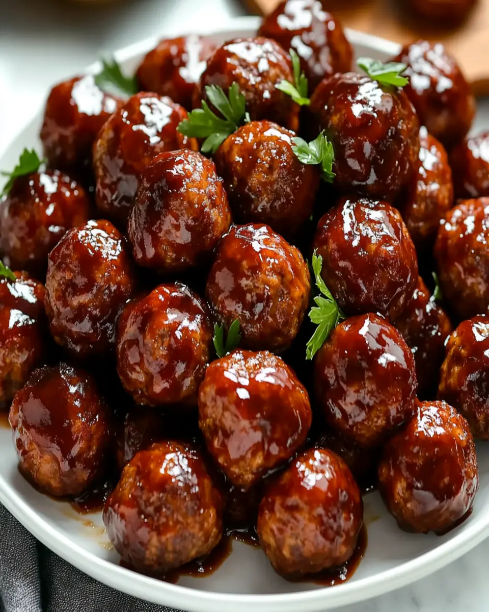 Easy Crockpot BBQ Meatballs – 3 Ingredients First Image First Image
