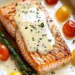 Irresistible Baked Salmon with Lemon Butter Cream Sauce First Image First Image