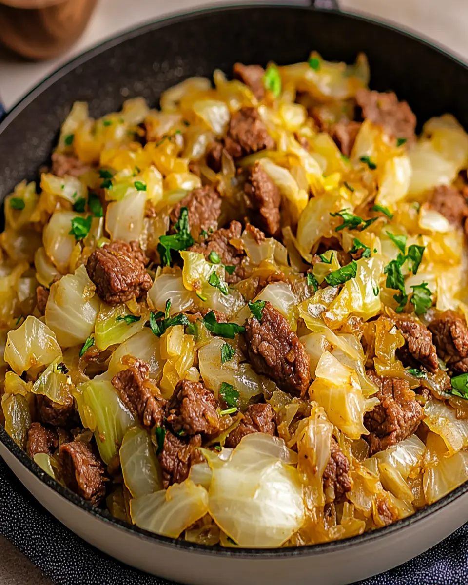 Savory Beef and Cabbage Skillet: A Cozy Weeknight Meal First Image First Image