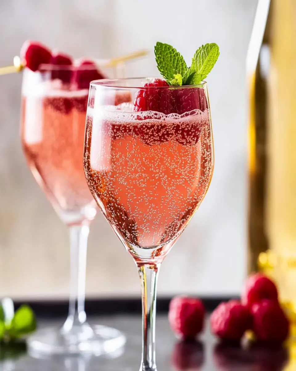 Raspberry Blush Prosecco Cocktail First Image First Image