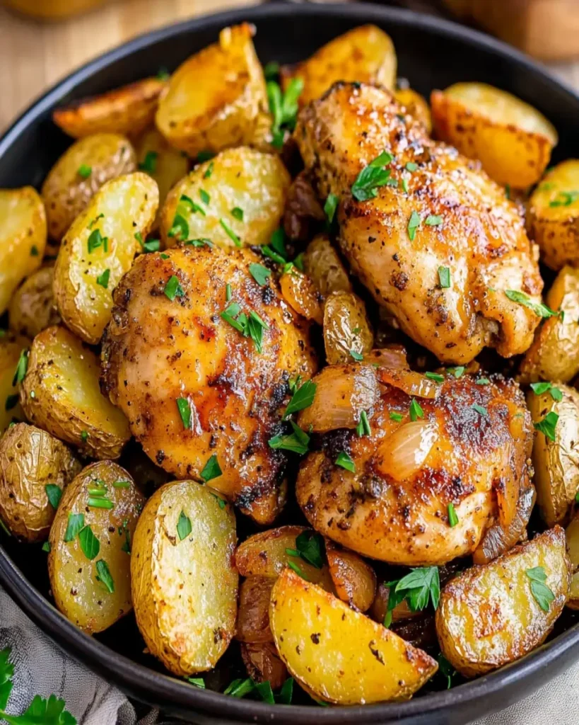 Garlic Butter Chicken and Potatoes First Image First Image
