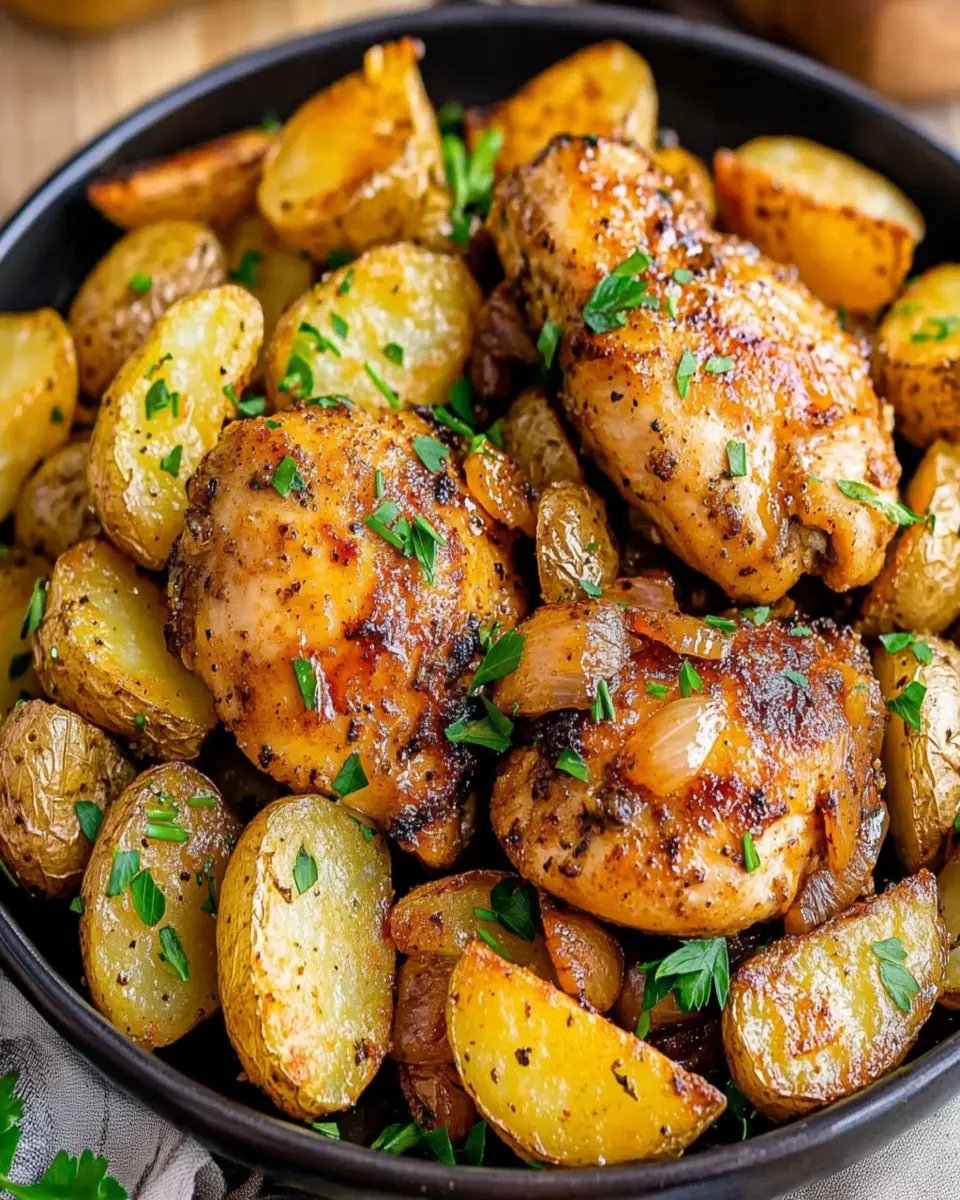 Garlic Butter Chicken and Potatoes First Image First Image