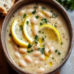 Greek White Bean Soup – Garlicky Lemon Flavor First Image First Image